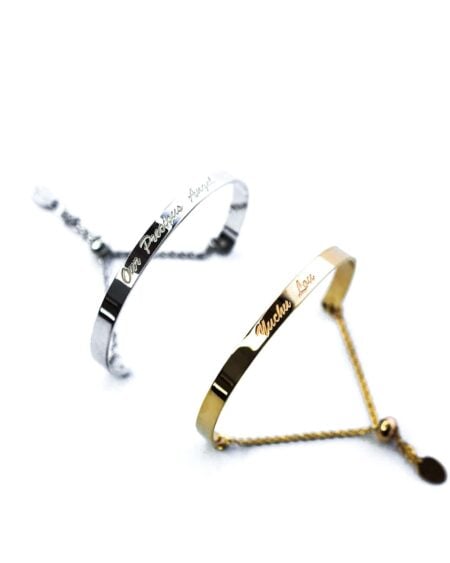 Personalised Gold Baby Bangle