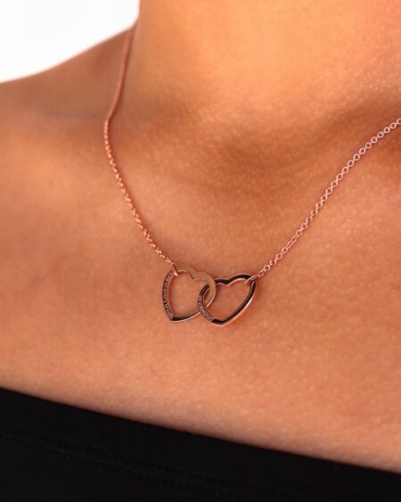 Personalised Joined Hearts Necklace