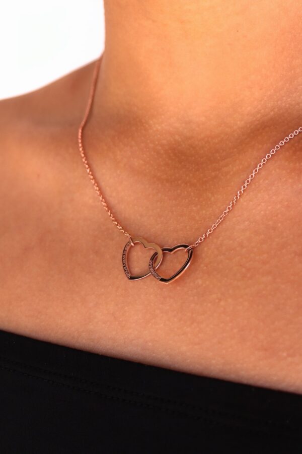 Personalised Joined Hearts Necklace
