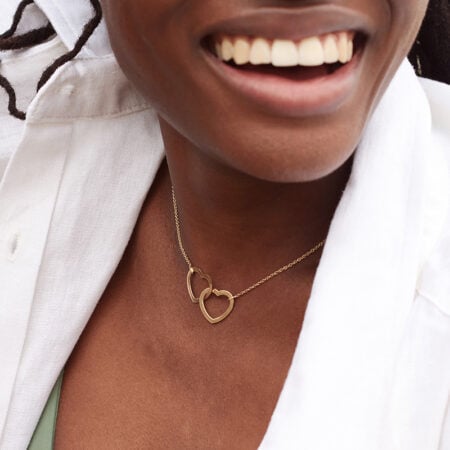 Personalised Joined Hearts Necklace