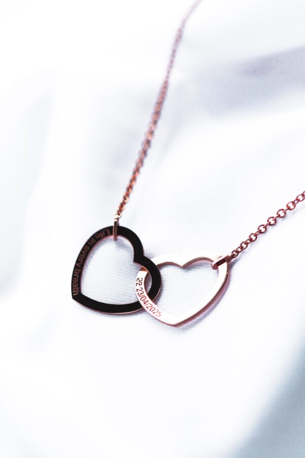 Personalised Joined Hearts Necklaces