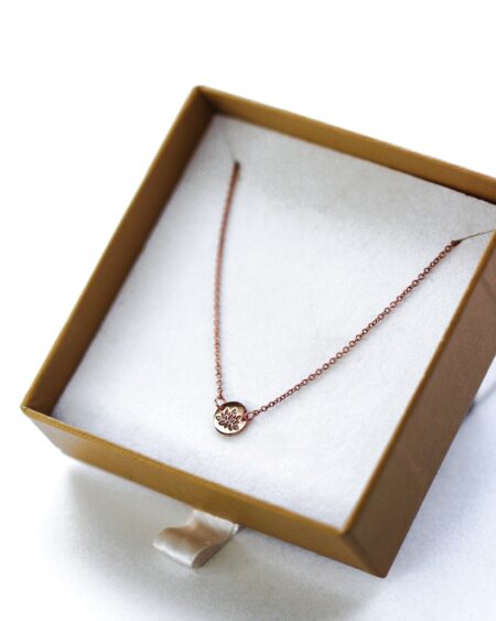 Rose Gold Lotus Necklace