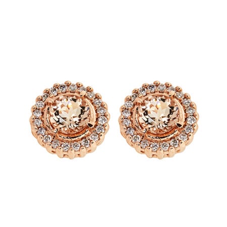Rose Gold Morganite Earrings