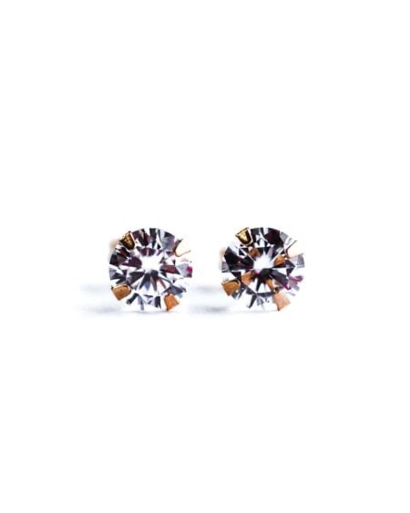 Classic Round Gold Stud Earrings