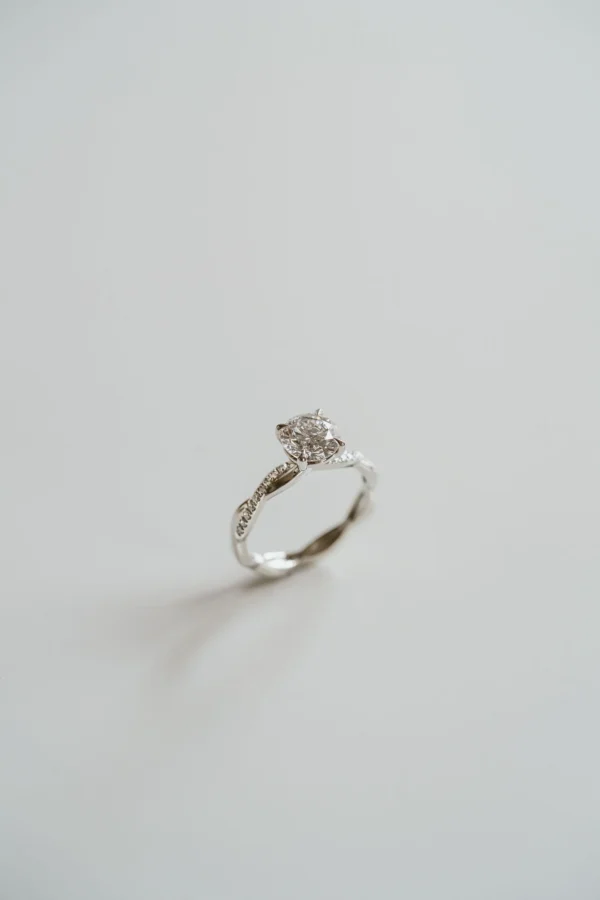 Round Solitaire Twist Band Moissanite Ring South Africa Aria Jewellery