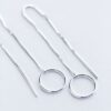 SILVER CIRCLE THREADER EARRINGS