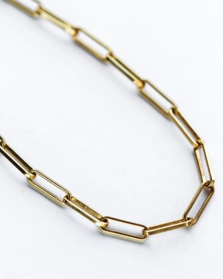 SILVER GOLD PLATED PAPERCLIP BRACELET