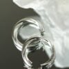 Sterling Silver Twist Hoops Earrings
