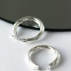 SILVER TWIST HOOPS EARRINGS