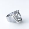 STERLING SILVER ROUND TUBE CZ RING