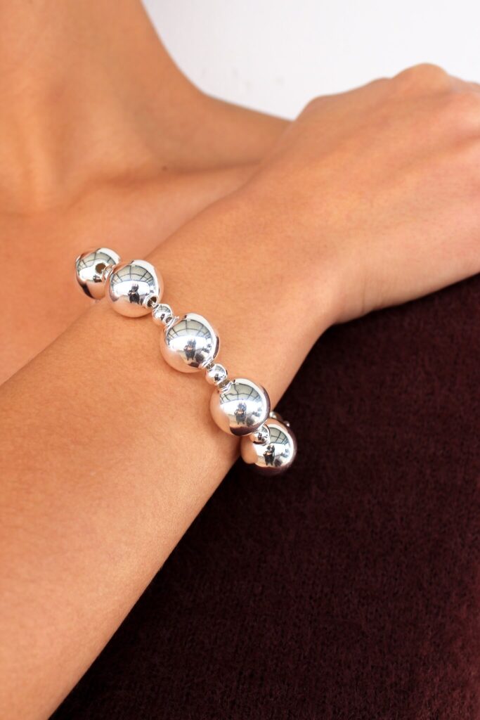 mix silver ball bracelet main image 1
