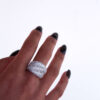 Silver Cluster Wave CZ Ring South Africa