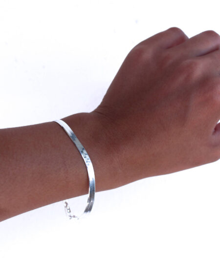 Silver Herringbone Bracelet