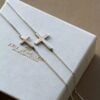Silver Horizontal Cross Necklace