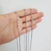 Silver Mens Figaro Chain,