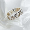 Silver Personalised Name Ring