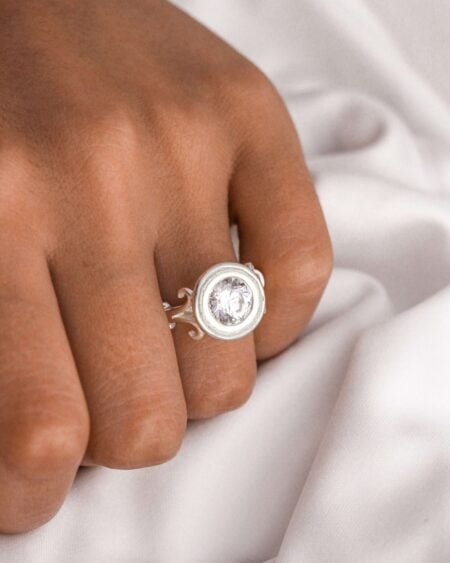 Silver Ring With Milgrain Design
