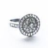 Silver Round Cluster Statement Ring