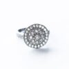 Silver Round Cluster Statement Rings
