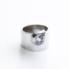 Sterling Silver Pear CZ Ring - Size R
