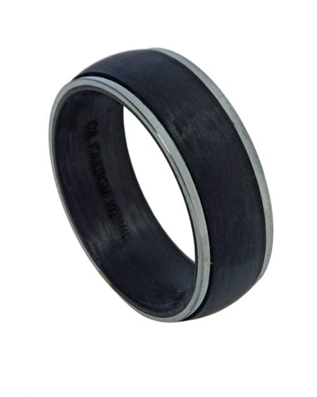 Black Carbon Fiber Titanium Ring