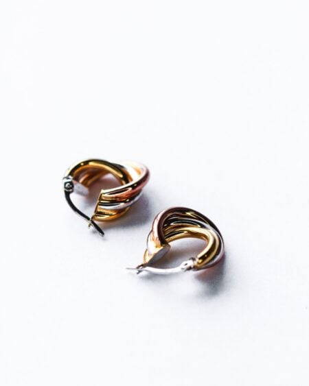 Triple Hoop Gold Earrings