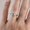 Two-Tone Moissanite Trilogy Ring