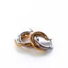 Two-tone Double Hoop Earrings