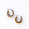 Chunky Two Tone Gold Hoops