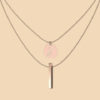 Personalised Layered Vertical Bar and Initial Pendant Necklaces