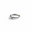 White Gold CZ Tapered Baguette Engagement Ring