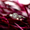 White Gold CZ Tapered Baguette Engagement Rings