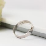 White Gold Mens Wedding Band Aria Jewellery