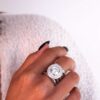 Wide Band Silver CZ Rings