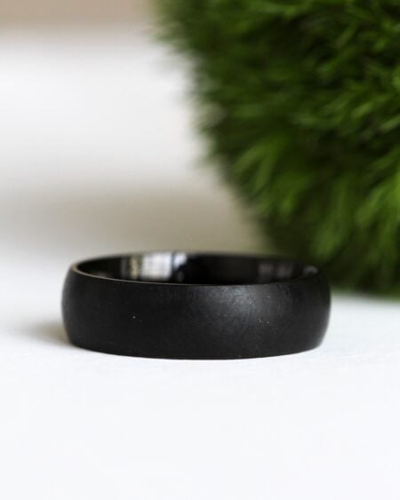 Black Zirconium Wedding Band