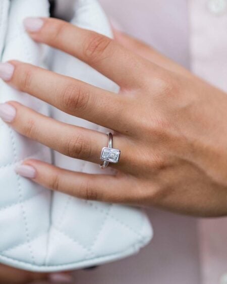 Bezel Radiant Engagement Ring