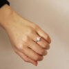 Gold Round Tapered Baguette Engagement Ring model