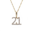 9ct Gold 21st Pendant