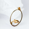 Gold Dolphin Hoop Pendant
