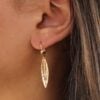 Gold Feather Earrings