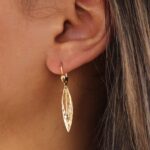 Gold Feather Earrings
