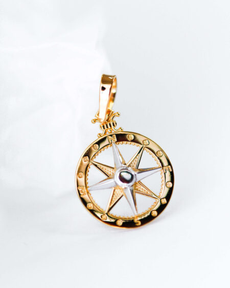 9ct Gold Compass Pendant