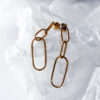 9ct Gold PaperClip Stud Earrings