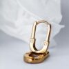 Yellow Gold Lock Hinge Huggies
