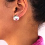 Silver Half Ball Earrings