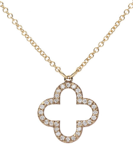 Gold Clover Diamond Necklace South Africa