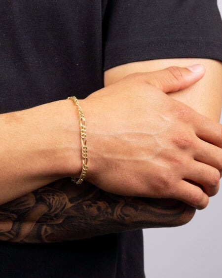 Gold Figaro Bracelet 4.4mm South Africa