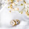 Gold and Silver Swirl Studs