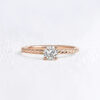 Twist Band Engagement Ring Rose Gold