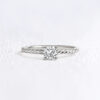 Twist Band Engagement Ring White Gold